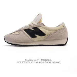 New Balance 471 Vintage Retro Leather Slim Sneakers for Men and Women