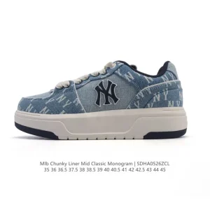 MLB Chunky Liner Mid Retro Street Style Canvas Sneakers