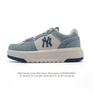 MLB Chunky Liner Mid Retro Canvas Sneakers for Men and Women