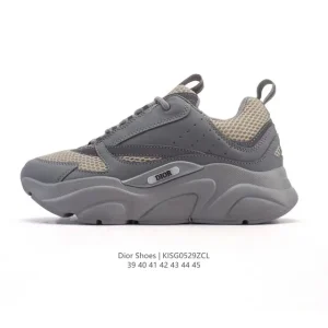 Dior B30 Low-Top Retro Sneaker with Thick Sole and Lace-Up Design