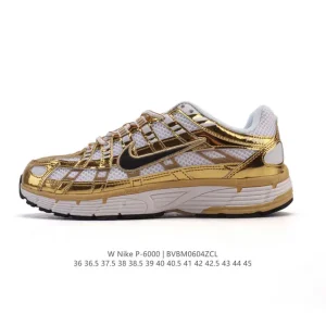 Nike P-6000 Premium Men's and Women's Casual Running Shoes with Deconstructed Straps and Dual Laces