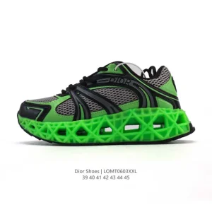 Dior Men's Low-Top Retro Running Shoes with Thick Sole