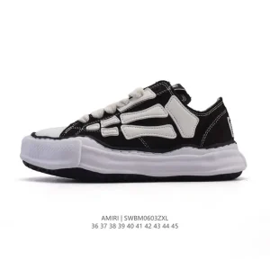 Mmy Maison Mihara Yasuhiro Blakey Canvas Low Top Sneakers
