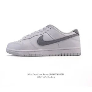 Nike Dunk Low Retro Vintage Basketball Sneakers with Canvas Upper