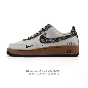 Nike Air Force 1 '07 Low Dior Collaboration 2025 Snake Year Edition White Sneakers