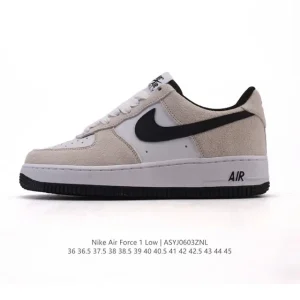 Nike Air Force 1 Low White Leather Sneakers with Air Cushion