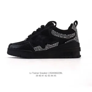Louis Vuitton Skate Sneaker 2025 Snake Limited Edition Crystal Embellished Leather Shoes