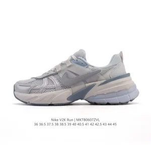 Nike V2K Run Vintage Running Shoes White Metallic Silver