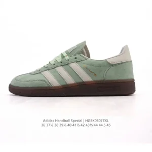 Adidas Handball Spezial Low-Top Leather Vintage Sneakers with Three Stripes