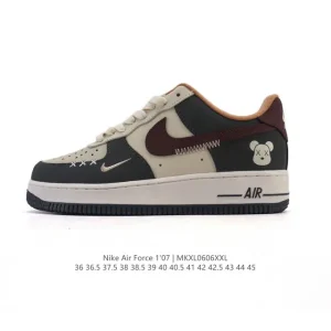 Nike Air Force 1 Low White Leather Sneakers Vintage Low Top Shoes