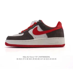 Nike Air Force 1 07 Low White Leather Sneakers with Air Cushion