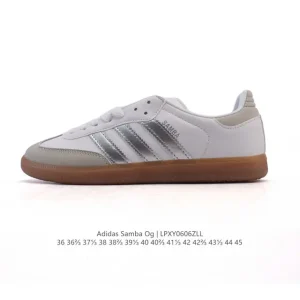 Adidas Samba OG Classic Leather Sneakers White Gum Sole Unisex Shoes