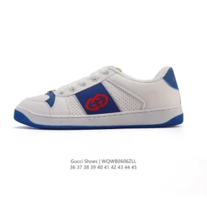 Gucci Screener 2024 Vintage Glitter Sneaker Unisex Shoes
