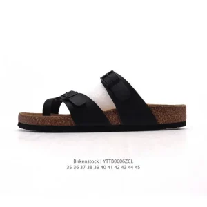 Birkenstock Unisex Soft Leather Sandals with Cork Sole