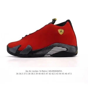 Air Jordan 14 Retro Ferrari Red Suede Men's Basketball Shoes