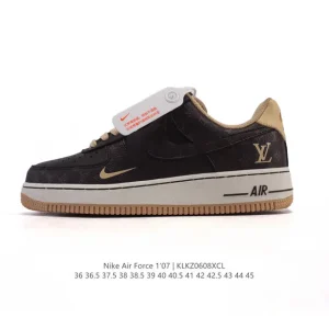 Nike Air Force 1 Low White Leather Sneakers with Air Cushioning