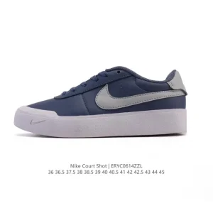 Nike Court Shot Men's and Women's Lifestyle Shoes Spring Breathable Lightweight Classic White Black