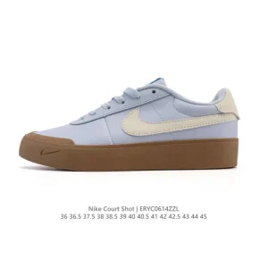 Nike Court Shot Men's and Women's Lifestyle Shoes White Black Leather