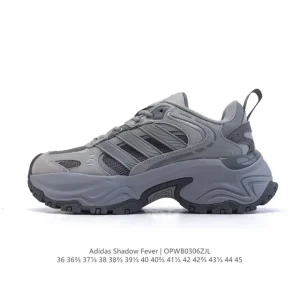 Adidas Shadow Fever Retro Running Shoes with Thick Sole and Comfortable Cushioning