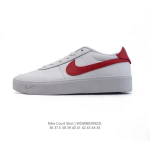Nike Court Shot Men's and Women's Lifestyle Shoes Spring Breathable Lightweight Classic White Black