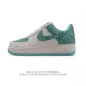 Nike Air Force 1 2025 Low White Leather Sneakers with Air Cushion