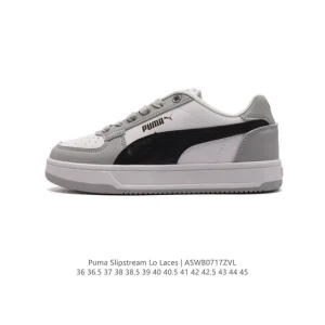PUMA Slipstream Laces Vintage Leather Low Top Sneakers