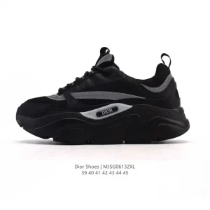 Dior Men's Low-Top Retro Running Shoes with Thick Sole