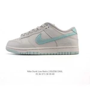 Nike SB Dunk Low Pro Fz8320-400 Vintage Leather Skateboarding Shoes for Men and Women
