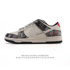 Nike Dunk Low Retro Louis Vuitton Collaboration Vintage Basketball Skate Shoe