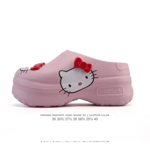 Adidas Adifom Hello Kitty Slippers with Bow Decor