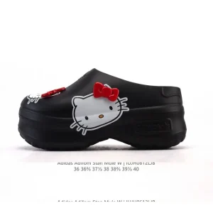 Adidas Adifom Hello Kitty Slippers with Bow Decoration