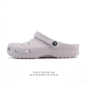 Crocs Crocodile Texture Closed Toe Clog Sandal for Beach and Home