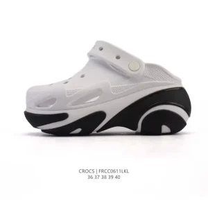 Crocs Shell Bubble Platform Sandals - White Jing Tong Style