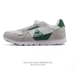 Calvin Klein Jeans Men's Low-Top Leather Sneakers - Retro Street Style