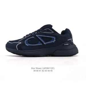 Dior D-Connect Men's Chloroprene Rubber Sneakers with Transparent Rubber Inserts