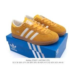 Adidas Stadt Retro Pink Suede Sneakers Unisex Comfort Casual Shoes