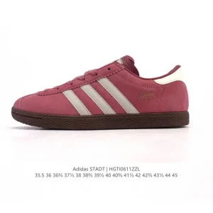 Adidas Stadt Retro Pink Suede Sneakers Unisex Comfort Casual Shoes