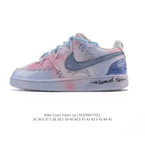 Nike Court Vision Lo Vintage Leather Basketball Sneakers for Men and Women