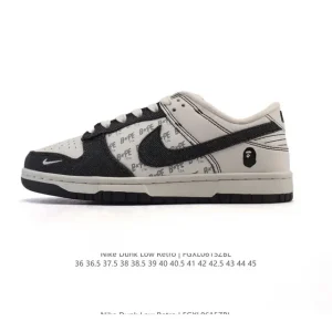 Bape x Nike SB Dunk Low Pro Skateboarding Shoes