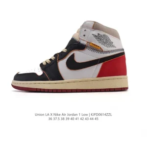Union x Jordan 1 Retro High OG NRG Storm Blue Black Patch Sneakers