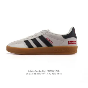 Adidas Samba OG Classic Leather Sneakers White T-toe Shoes