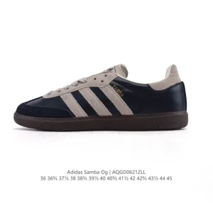 Adidas Samba OG Classic Leather Sneakers White T-toe Shoes