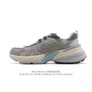 Nike V2K Run Retro Running Shoes with TPU Stability and Dual-Layer MD Foam