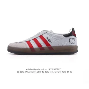 Adidas Originals Gazelle Indoor Hellokity Retro Leather Sneakers with Gum Sole