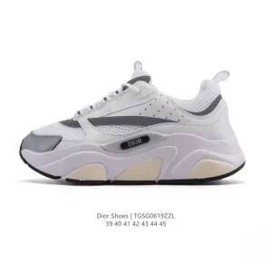 Dior Men's Low-Top Retro Runner Sneakers with Thick Sole