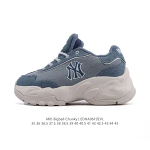 MLB Bigball Chunky New York Yankees 6cm Platform Sneakers for Men and Women