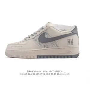 Nike Air Force 1 Low 07 Men's White Leather Sneakers with Air Cushioning