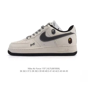 Nike Air Force 1 Low White Leather Casual Sneakers