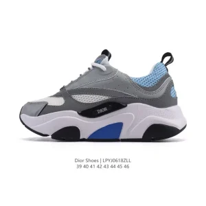 Dior B30 Low-Top Retro Sneakers for Men - Thick Sole Old School Style