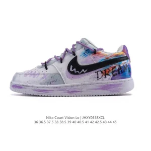 Nike Court Vision Low Vintage Leather Basketball Sneakers